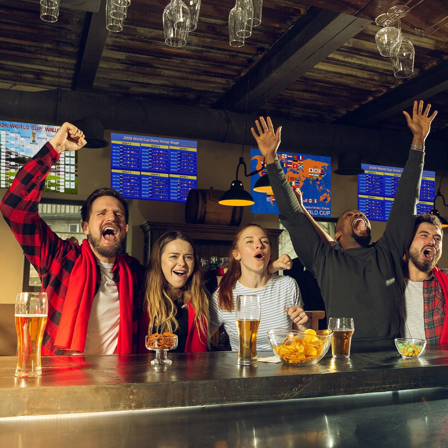 Yichuke 2026 2PCS 2-in-1 Soccer The World Cup Schedule Poster & Final Round 48-team Collection Showcase, 2-in-1 Functional Poster, A2 Size World Cup Matches Fixtures, Great Gifts for Soccer Fans - Image 7