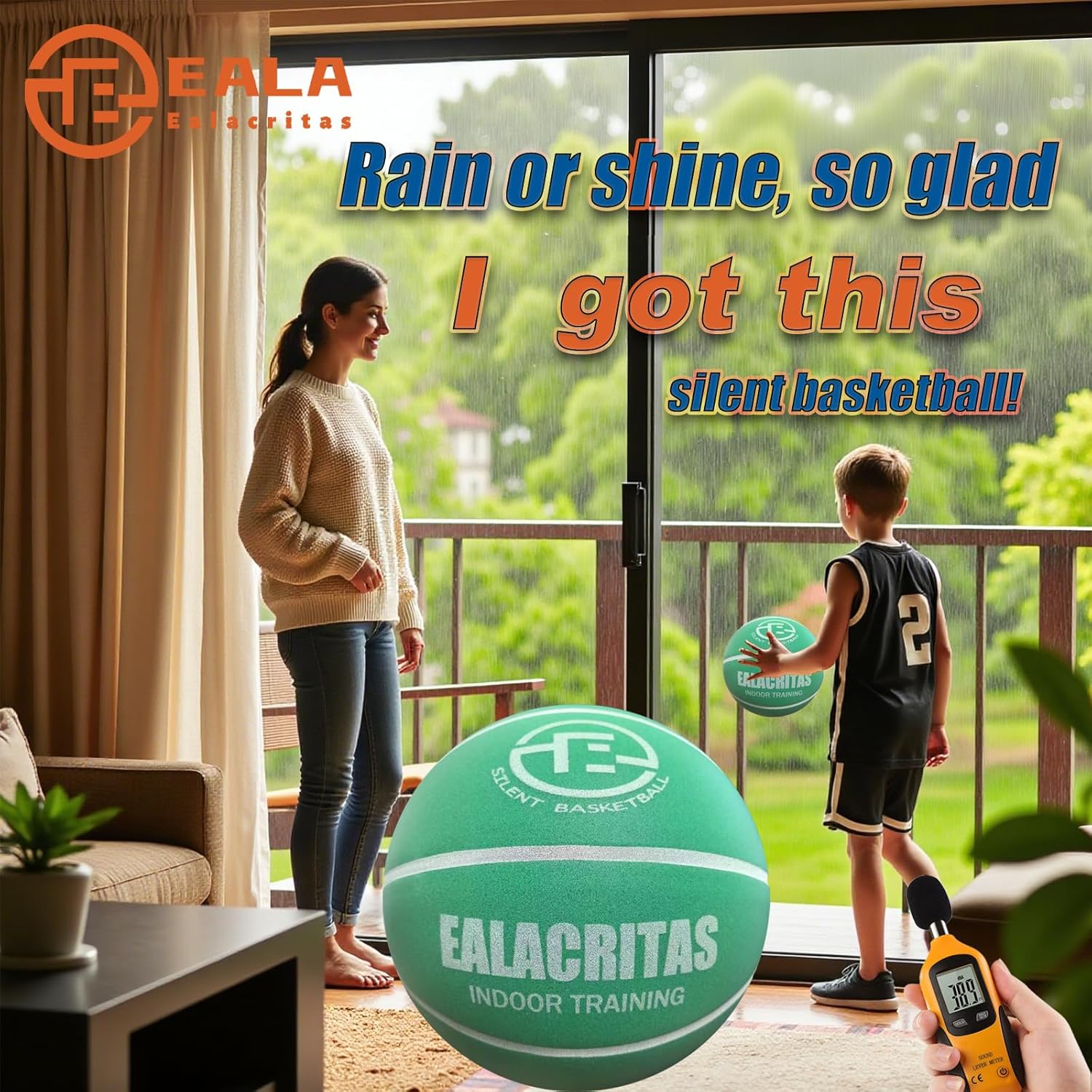 Non-Compress Size 7 (29.5”) Grooved Airless Silent Basketball & Indoor Hoop & Shooting Form Trainer Gift Set - for Indoor Dribbling and Shooting Kit