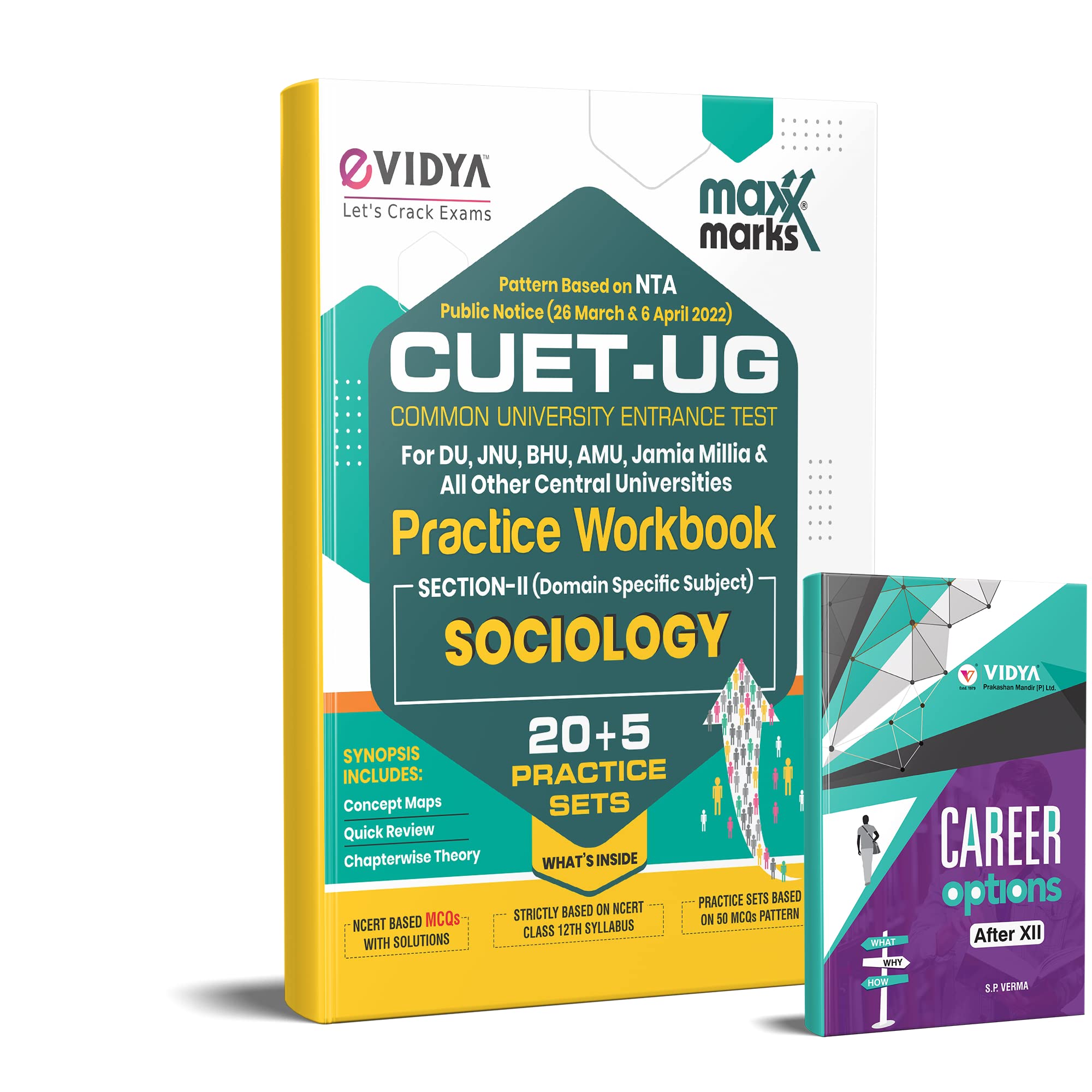 CUET 2022 Book Sociology 25 Practice Sets By Maxx Marks With Guide on choosing your Career Options After Class 12