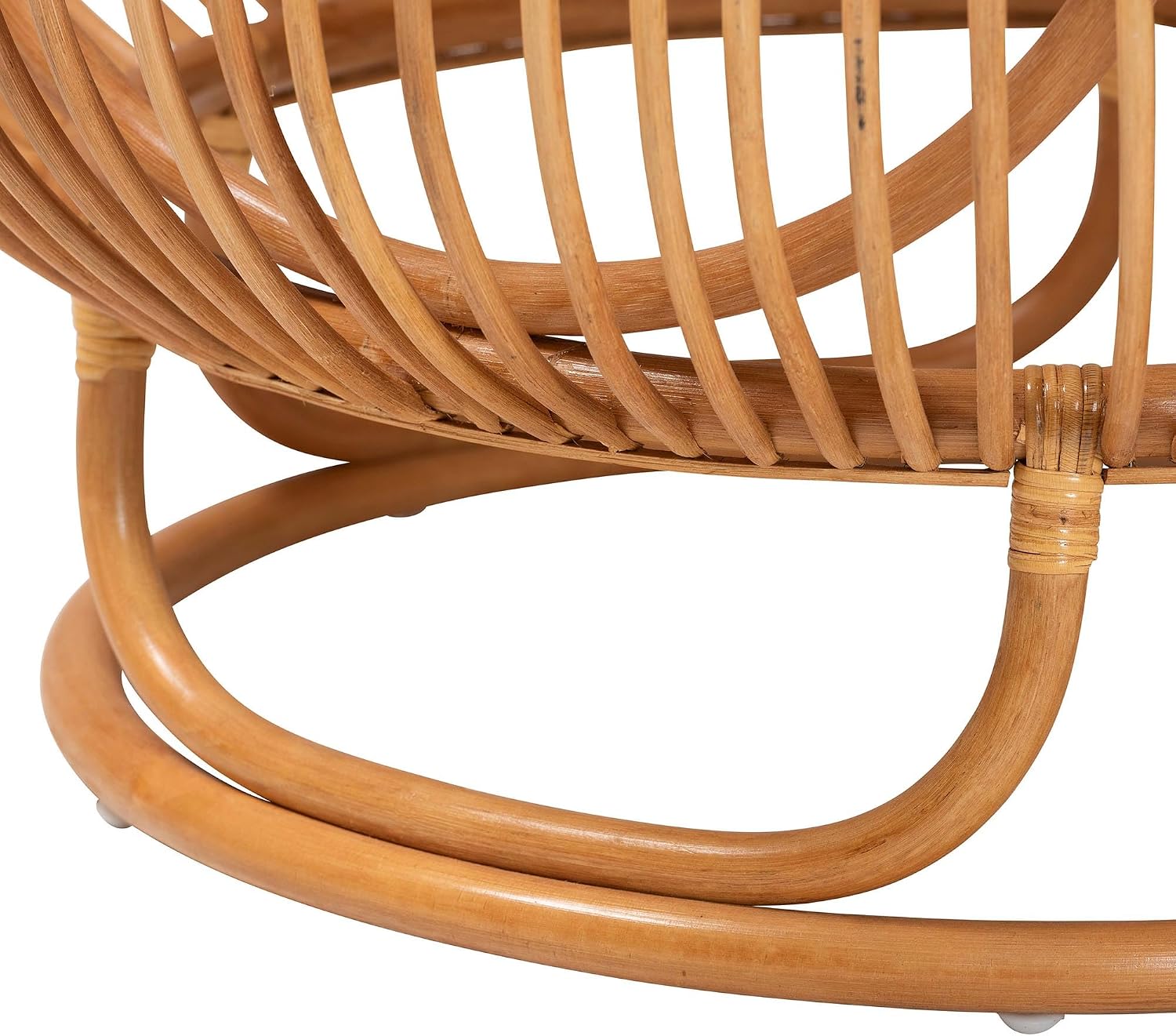 bali & pari Adeola Round Lantern-Shaped Rattan Coffee Table - Handcrafted Coastal Boho Style Centerpiece for Living Room, Den, or Sunroom
