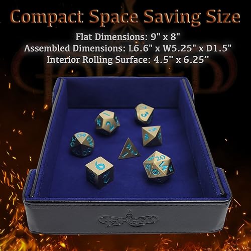 Miniatura 4 de Forged Dice Co. Bandeja plegable magnética de 6 pulgadas para dados  Bandeja plegable portátil para usar como bandeja de dados DND, bandeja de dados