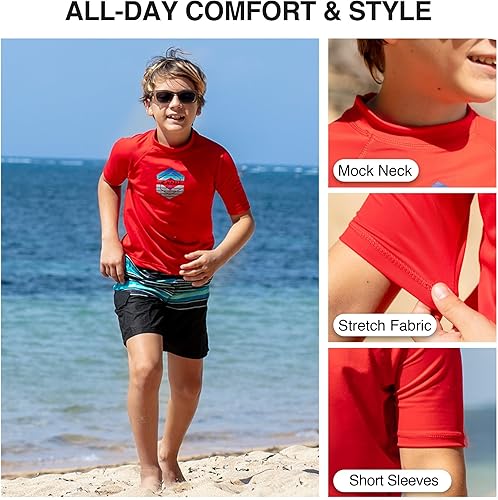 Miniatura 3 de Kanu Surf Boys Haywire UPF 50+ Sun Protective Rashguard Swim Shirt