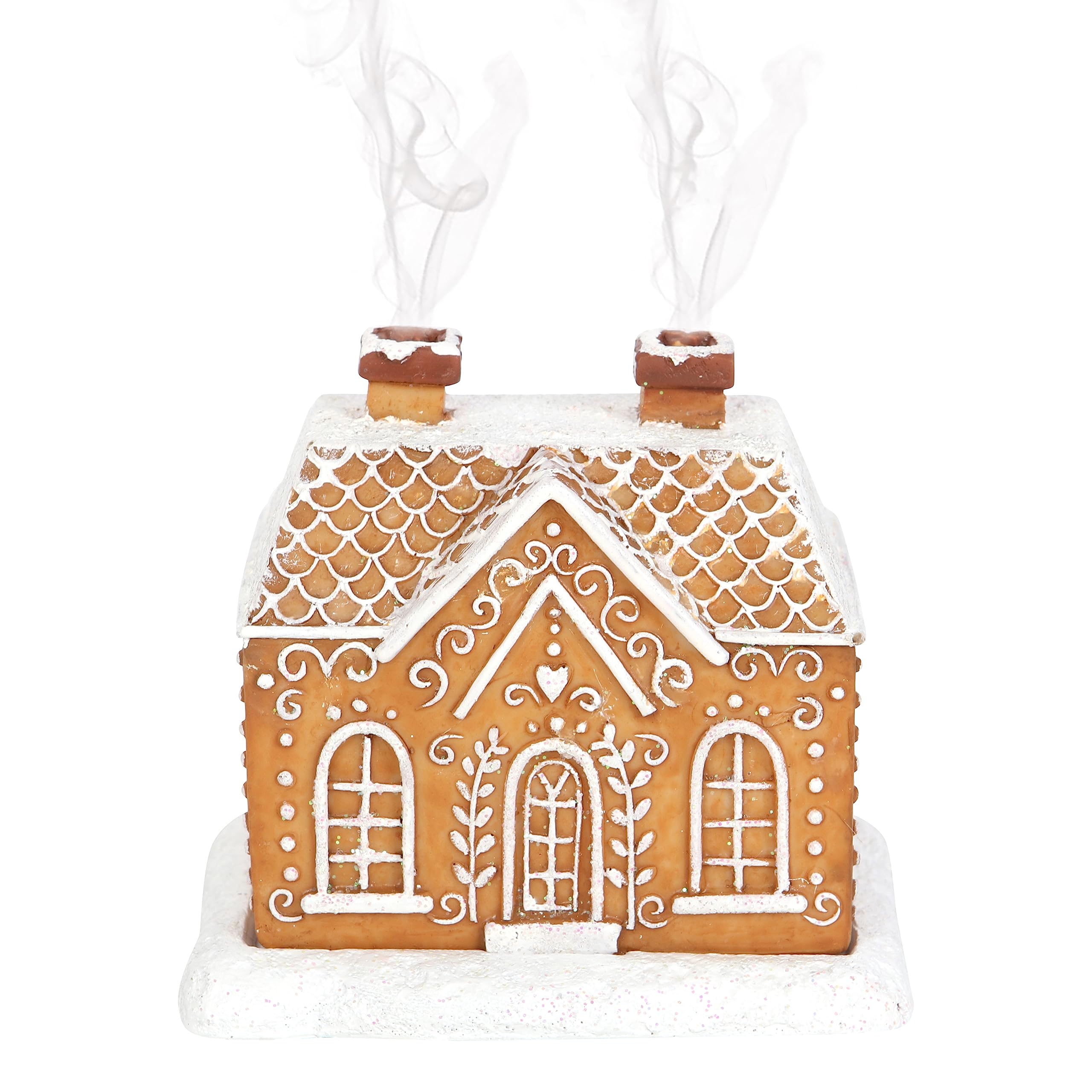 KDMD Gingerbread House Incense Cone Burner - Brown - One Size
