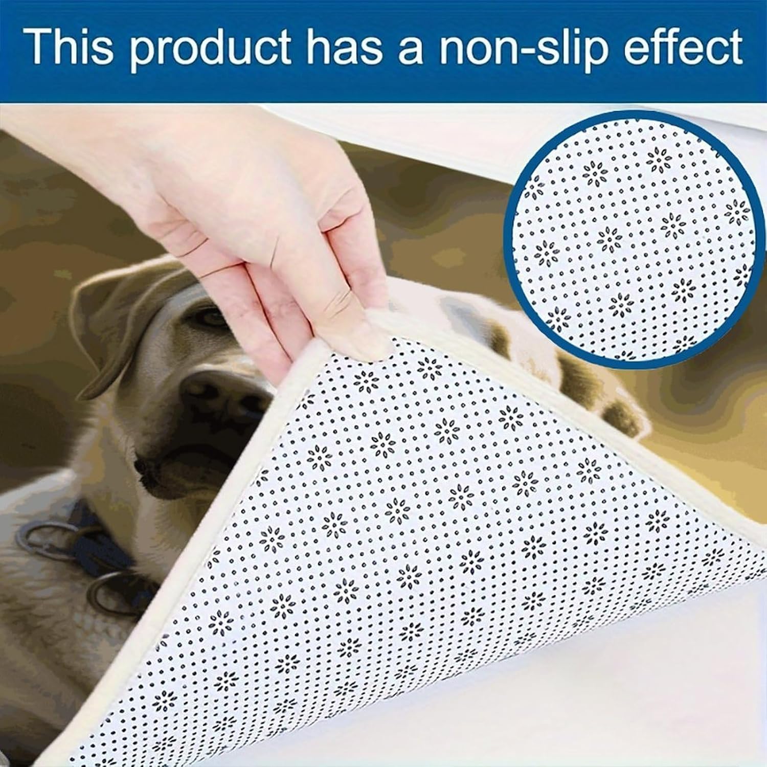 Labrador Kitchen Mats Soft Absorbent Rugs for Floor Non Slip Washable Kitchen Mats Fashion Rectangular Rugs for Three-Piece Set for Laundry Office Home Sink