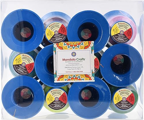 Miniatura 80 de Mandala Crafts Hilos de coser resistentes de nailon consolidado, hilo para tejer jeans de cuero, hilos de tapicería marina al aire libre, Beige