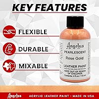 Vista 37 de Angelus Pintura para cuero de 4 onzas, azul pacífico