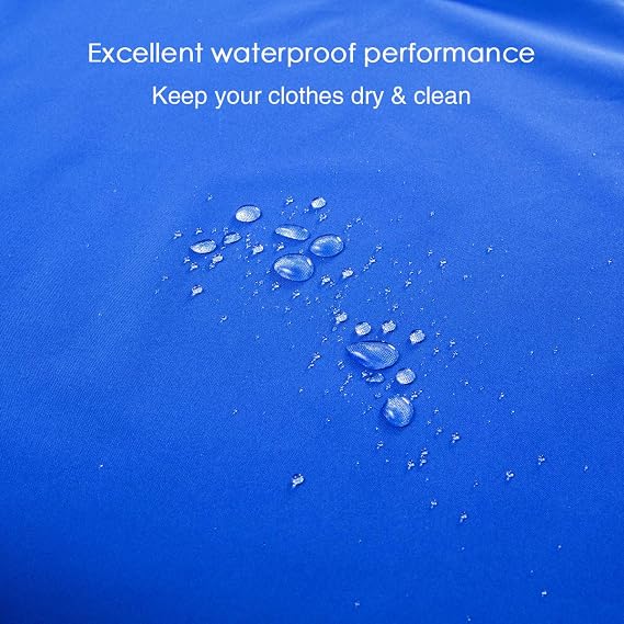 Waterproof Apron for Men and Women, Durable Heavy Duty Extra Long Adjustable Bib Apron for Kitchen Cooking, Dish Washing, Butcher, Dog Grooming, Lab work, Blue
