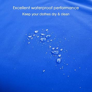 Waterproof Apron for Men and Women, Durable Heavy Duty Extra Long Adjustable Bib Apron for Kitchen Cooking, Dish Washing, Butcher, Dog Grooming, Lab work, Blue