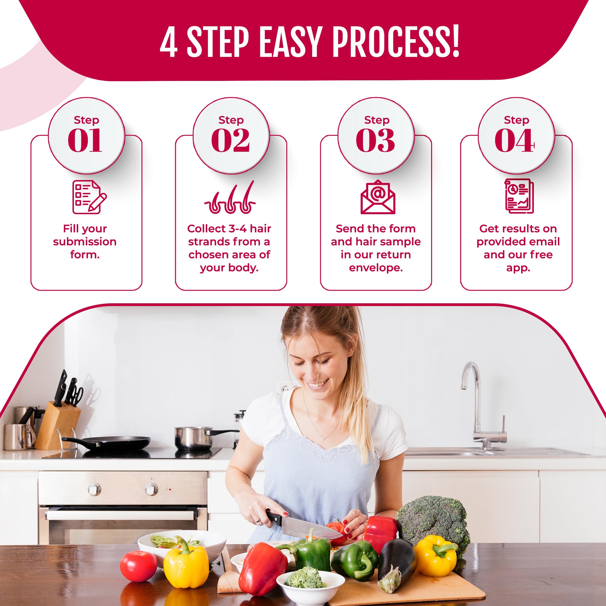 HSO - Kit per test di intolleranza alimentare, oltre 970 articoli testati, facile da usare, kit per test allergologici per adulti, kit per test di allergia alimentare, dietetico, polline, intolleranza