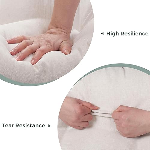 Miniatura 5 de Magpie Fabrics Cojín de banco para interiores y exteriores, 42 x 18 pulgadas, antideslizante, resistente al agua, largo, cojín de sofá biplaza para