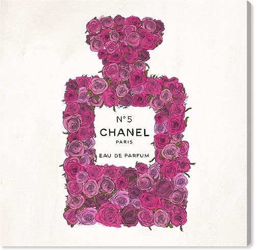 Miniatura 1 de The Oliver Gal Artist Co. Fashion and Glam - Lienzo decorativo para pared, diseño de rosas número 5, perfumes para decoración del hogar, 30 x 30