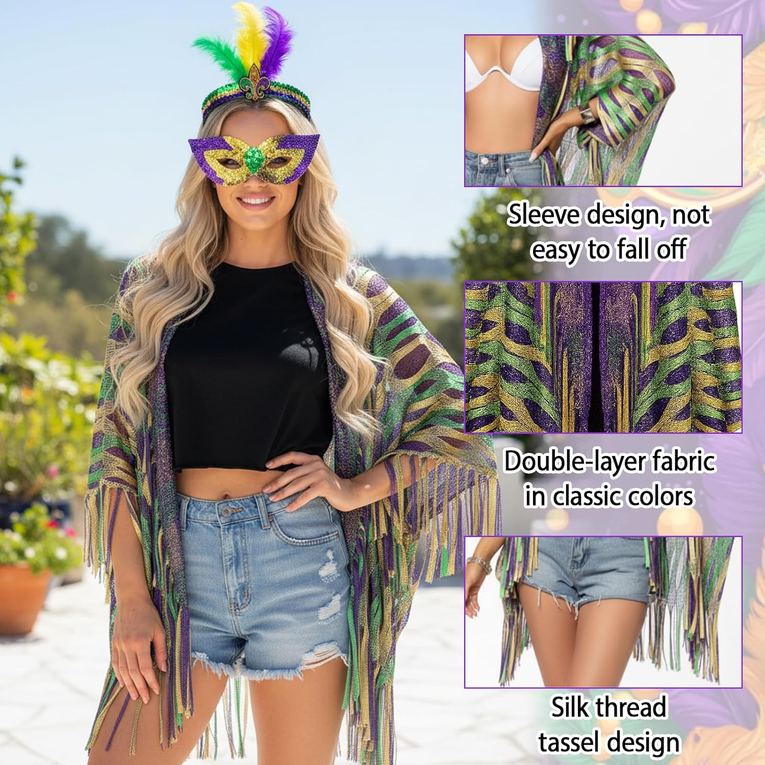 Carnival Costume Outfit for Women, 7-Piece Carnival Costume Set - Image 3