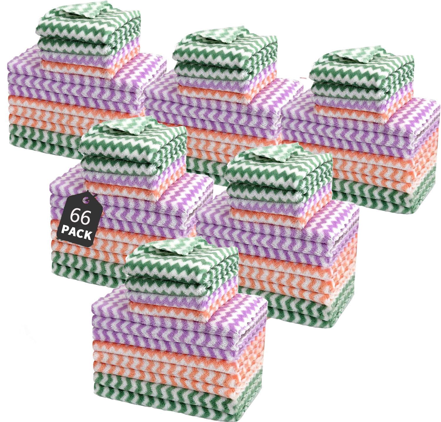 EigPluy Microfiber Cleaning Cloth,66 Pack Dish Cloths,10x10 Inches Dish Towels,Super Soft and Absorbent Kitchen Dishcloths,Fast Drying Microfiber Kitchen Towels,Cotton Dish Rags (Mix Color)