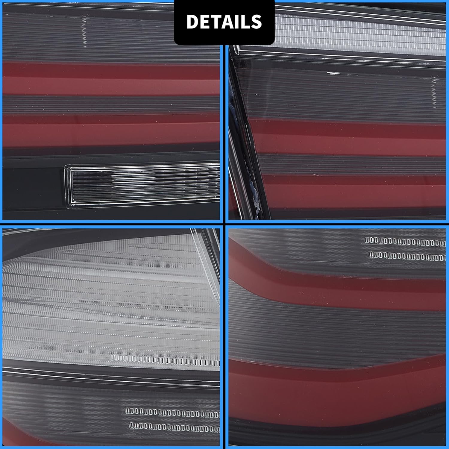 Close-up details of the VLAND Tail Light construction and finish