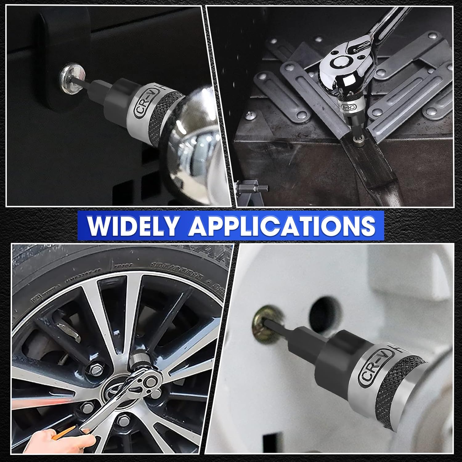 3/8 Inch Bit Socket Set With Holder 10pcs Star H2 - H12 Set CR-V S2 Bits for Grade Auto & Motorcycle Mechanic Set