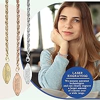 Vista 5 de Pulseras de alerta médica personalizadas para mujeres con grabado gratis, pulsera de identificación de emergencia personalizada impermeable