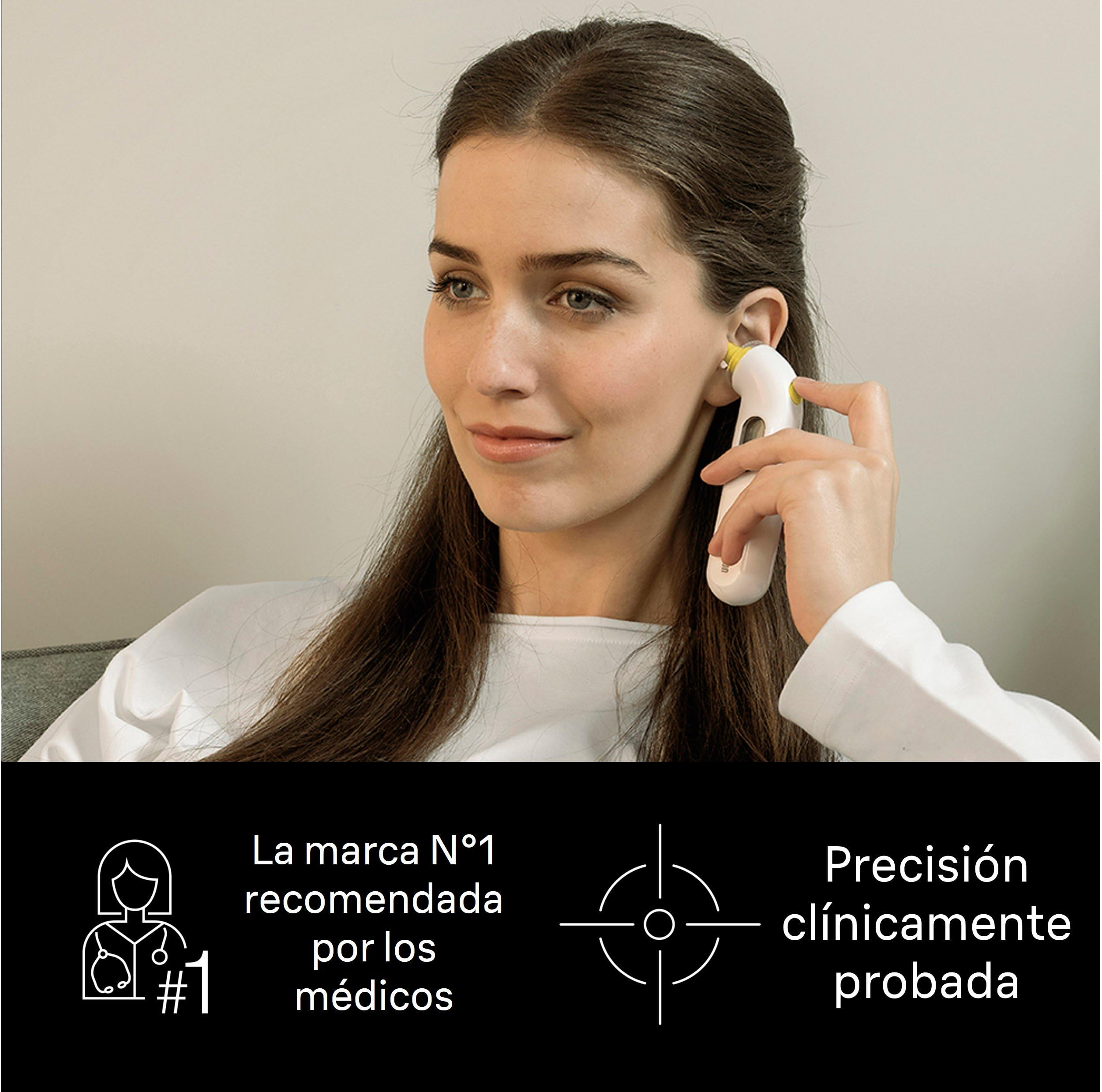 Braun ThermoScan 3 Termómetro de oído, Medición rápida en 1 segundo, Indicador acústico de fiebre, Pantalla digital, Apto para bebés y niños pequeños,La marca #1 entre los médicos(1), IRT3030