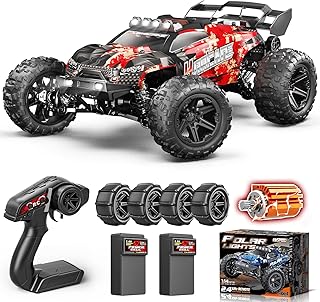 Sponsored You’re seeing this ad based on the product’s relevance to your search query.Learn more about this advertisement YESHIN 1:14 Remote Controlled Car, 4WD RC Car, 40 + km/h, High Speed Monster Truck for Children and Adults, 2.4 GHz All Terrain Racing Car with 2 Rechargeable 1300 mAh Batteries and 2 Tyre Sets