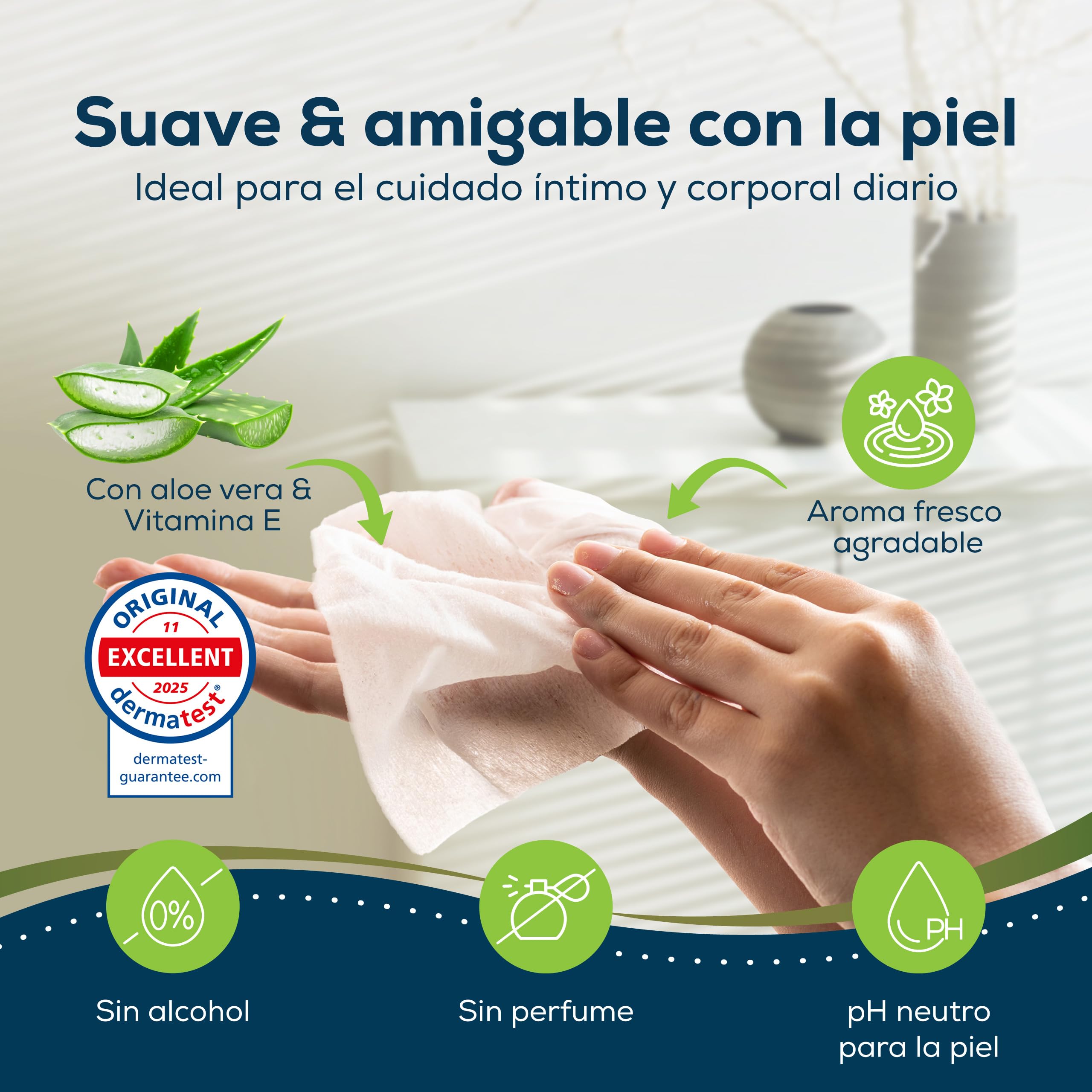Sensalou Toallitas Húmedas XXL 23x33 cm – Extra Grandes y Suaves, Sin Alcohol, Ideales para Cuerpo, Manos y Superficies, Uso Diario, Piel Sensible, Higiene Práctica – Paquete de 80 Unidades