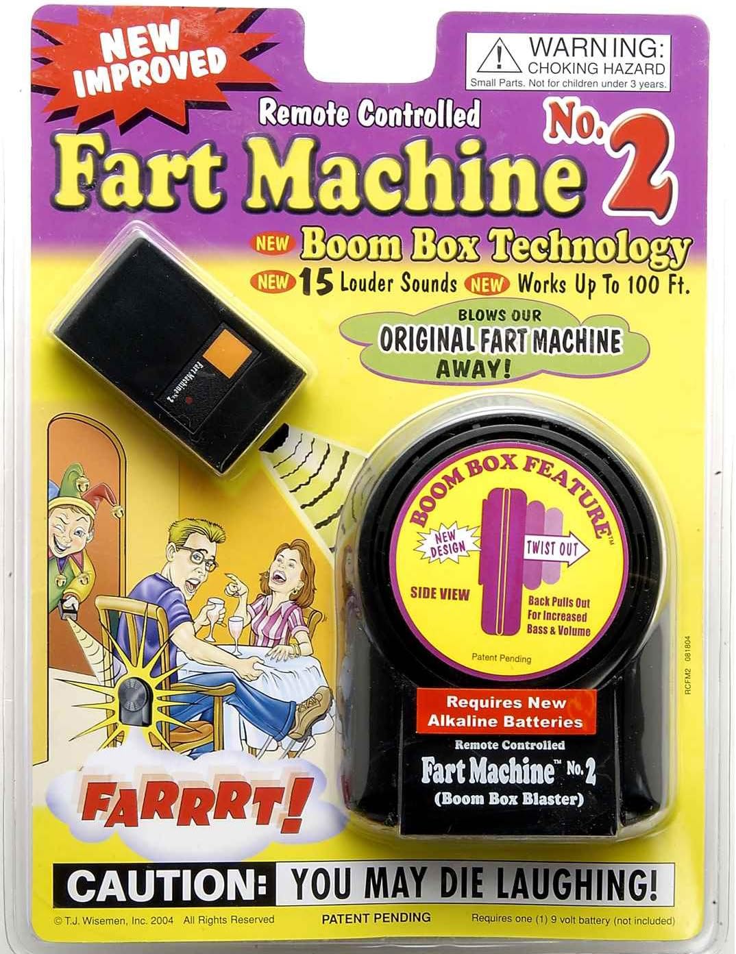 T.J. Wisemen Remote Control Fart Machine No. 2 Funny Gag Gift Joke