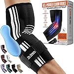 DR. BRACE Elite Elbow Brace Support, Breathable Elbow Compression Sleeve with Gel Pad for Golfer\'s, Tennis Elbow & Tendonitis Treatment & Pain Relief 2024 (A Black-White, Large)