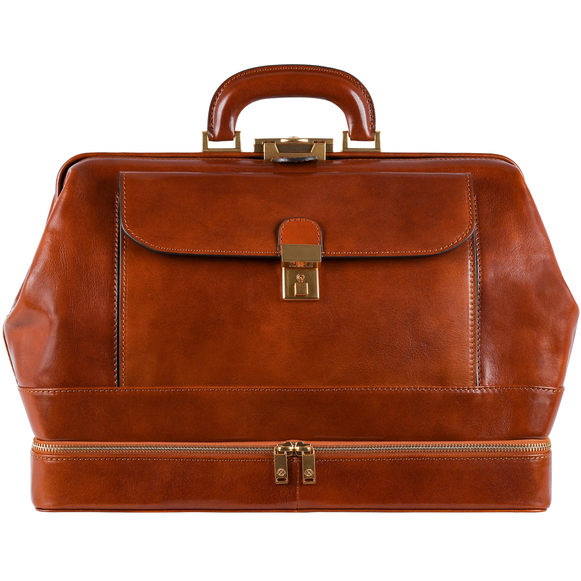 Time Resistance Maletín Médico Profesional de Cuero, Maletín de Médico Estilo Vintage, Ideal para Doctores y Enfermeras, Bolso Hombre de Cuero