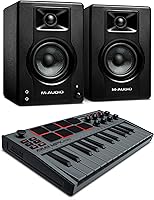 Vista 25 de Akai Professional MPK Mini MK3 - Controlador de teclado MIDI USB de 25 teclas con 8 almohadillas de percusión con retroiluminación, 8 perillas