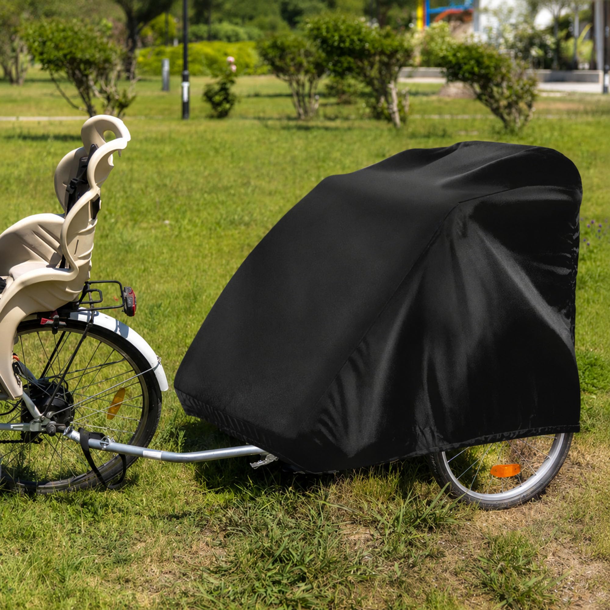 Pokrowiec na przyczepę rowerową do Thule Chariot Cab 2 x tkanina Oxford 210D, ochrona przyczepy, odporna na kurz, deszcz i słońce