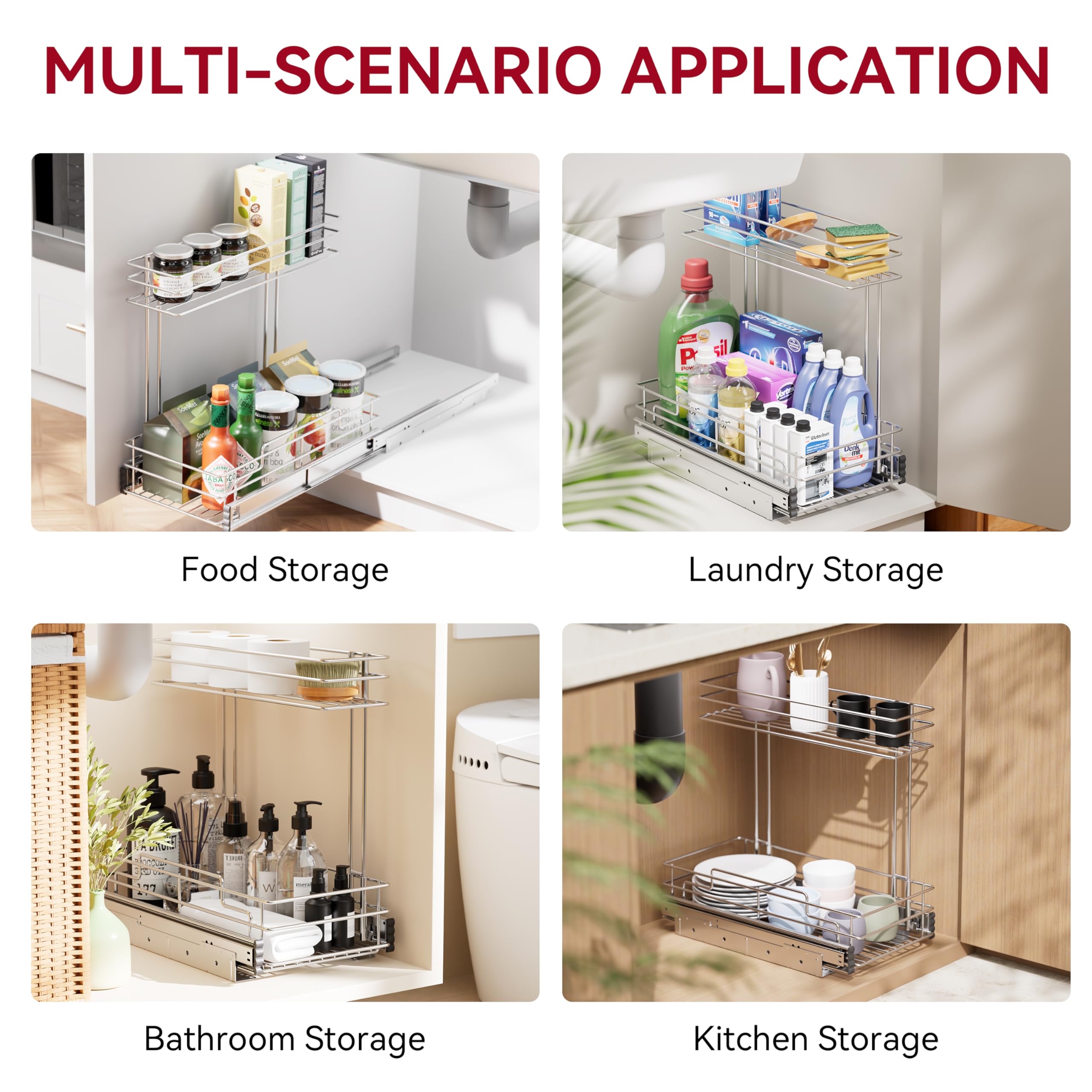 Organizer cassetti bagno - Organizzatori per il bagno | Cassetti, ripiani e carrelli - SKLUMCassetto Estraibile Sotto Lavello