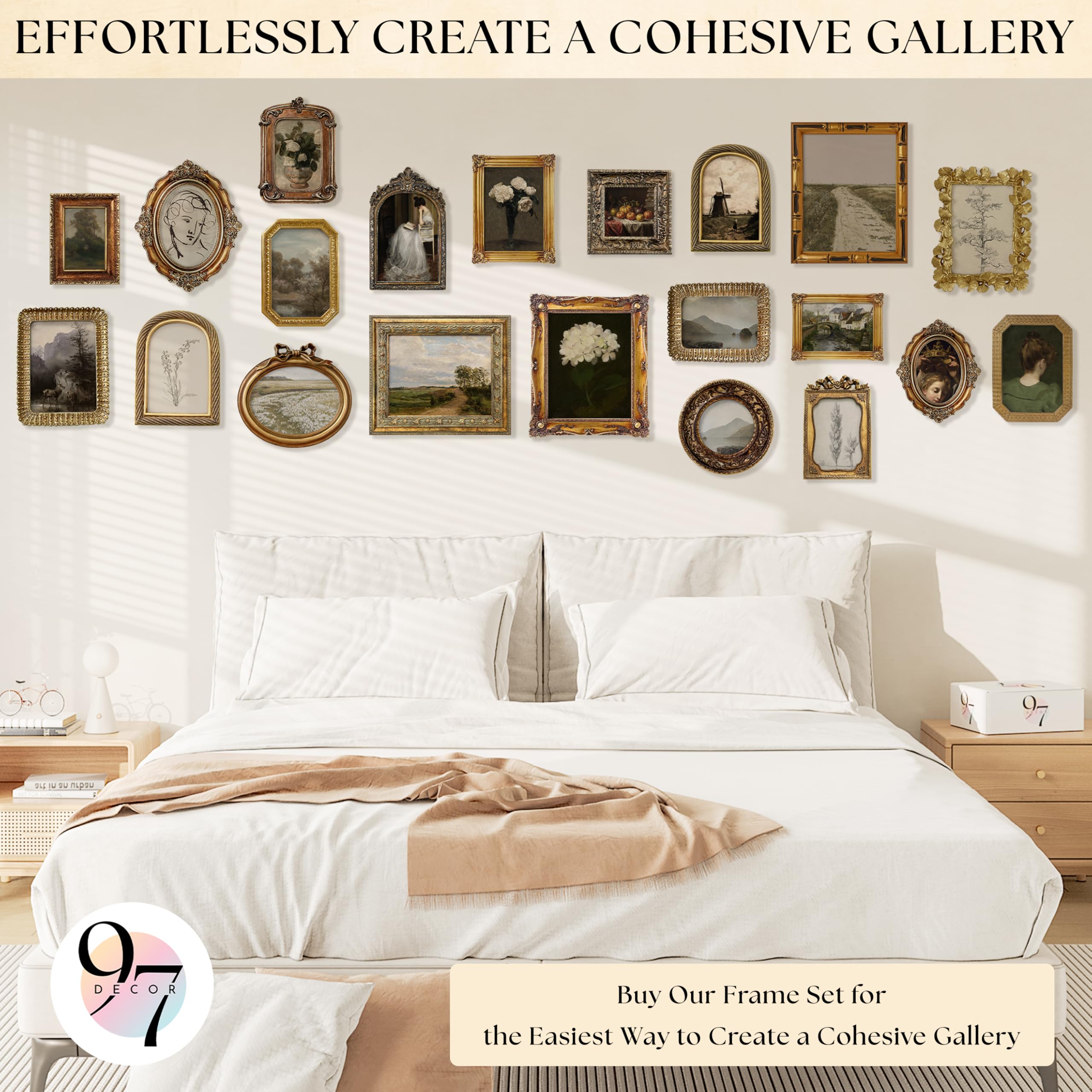 Amazon.com: 97 Decor Small Vintage Picture Frames 3x3 - Antique