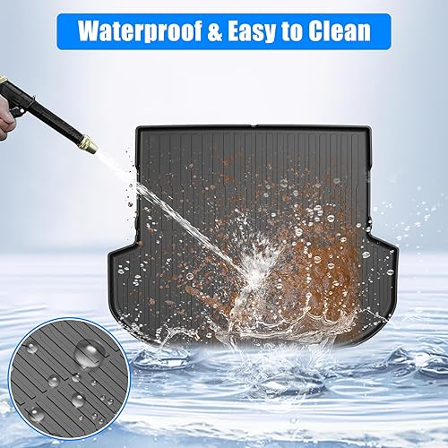 Miniatura 6 de Alfombrilla de carga para Hyundai Santa Fe, MERXENG Protector de maletero de automóvil para todo tipo de clima, alfombrilla protectora para Hyundai