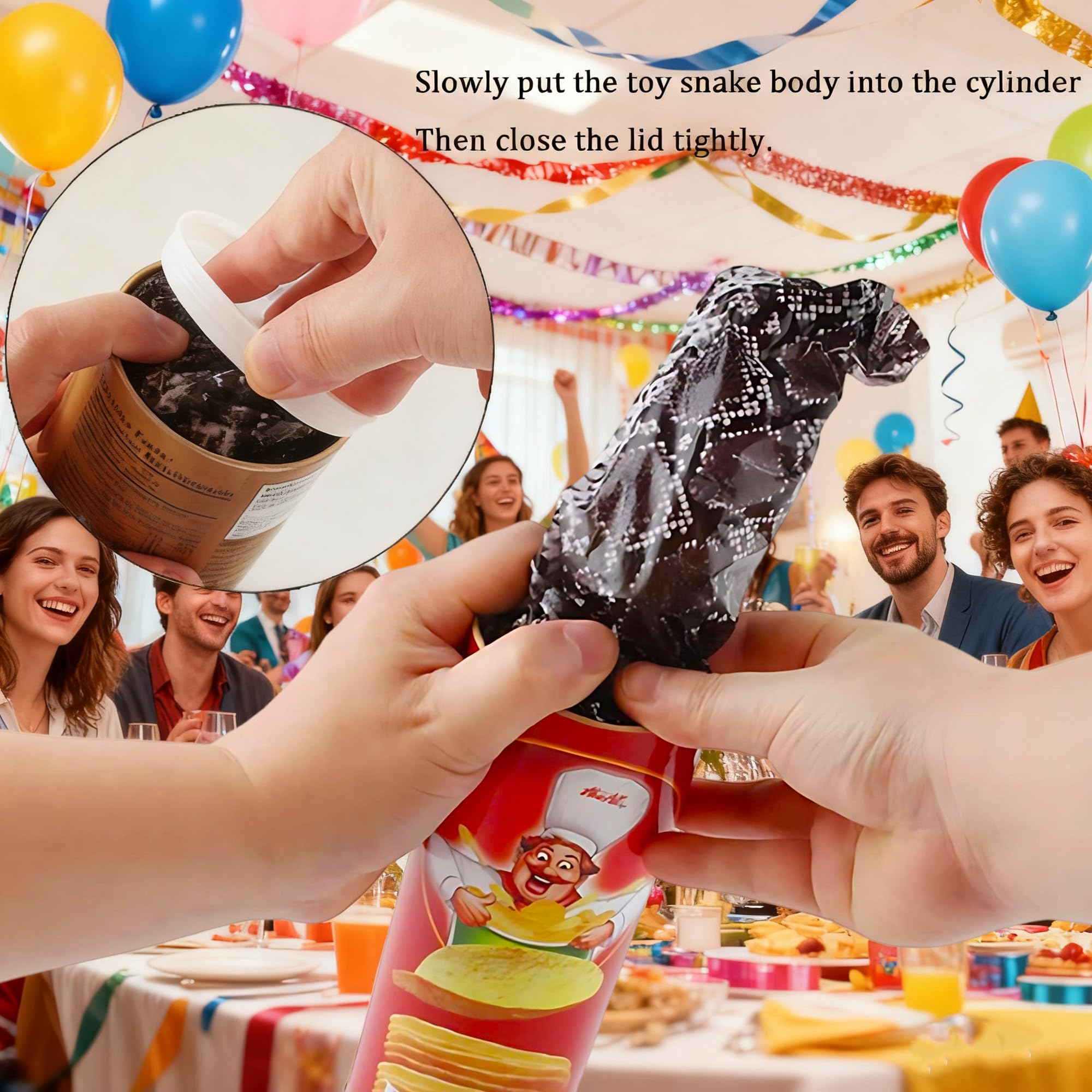 Magiczne puszki na chipsy ziemniaczane, Magiczne puszki z chipsami ziemniaczanymi, Straszne frytki zabawki na prima aprilis dekoracja na imprezę halloweenową