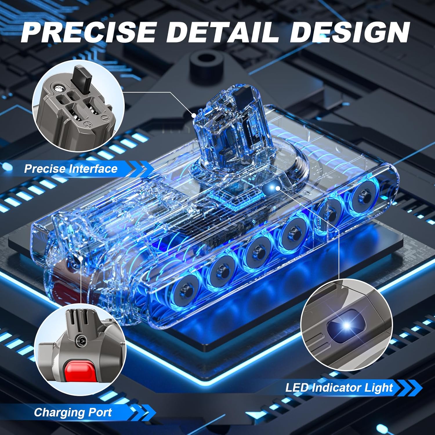 8000mAh V11 Battery Replacement Compatible with Dyson V15 Button Click in Installation Style Battery V11 Extra/Absolute/Animal/Outsize/V15/SV15/SV16 970425-01 Vacuum Cleaner (Not for Screw-in Models)