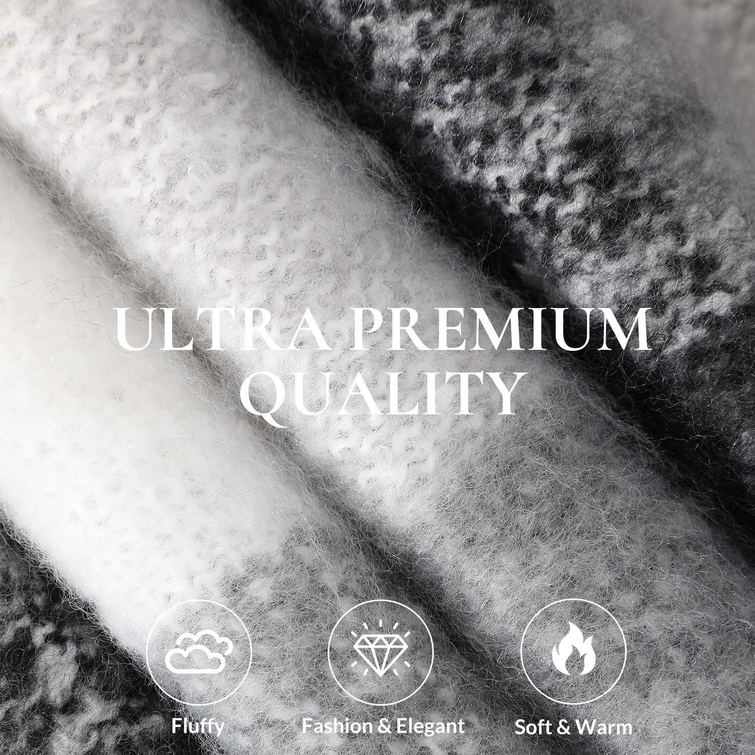 Scarf for Women, Winter Chunky Scarf Warm Scarves Long Shawl Large Winter Scarves Cold Weather for Women - Image 3