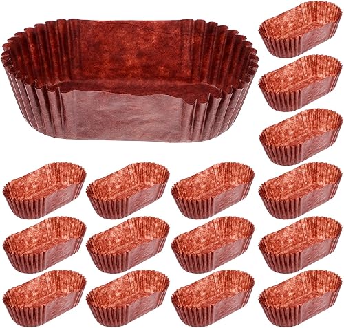 Miniatura 1 de DOITOOL 1000 tazas para hornear, bandeja de papel ovalada para tartas, forros seguros para cupcakes, a prueba de grasa, forma de barco, tazas de