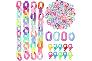 410PCS Acrylic Linking Rings for Jewelry Making