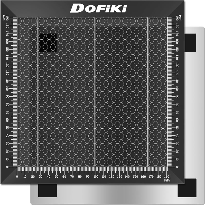 Dofiki Acél Méhsejt Munkaasztal 235x235mm - Ender 3 V2/Pro 3D Nyomtatókhoz - Lézer Gravírozó Alaplap Mágnesezhető Felülettel és 10 Rögzítőtű