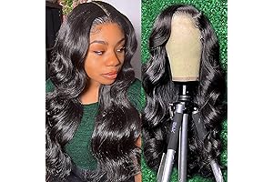 Kocopom Premium 26 Inch Body Wave Lace Front Human Hair Wig
