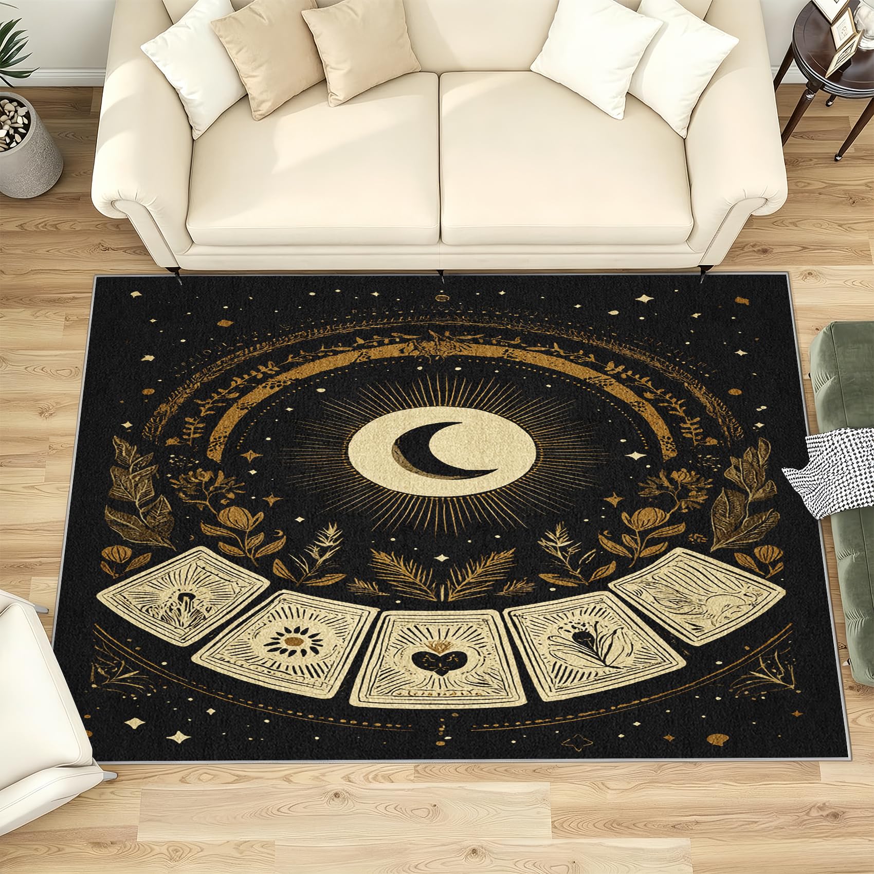 Tapis astrologie bohème 80x150 cm pour tapis salon entrée et descente de lit