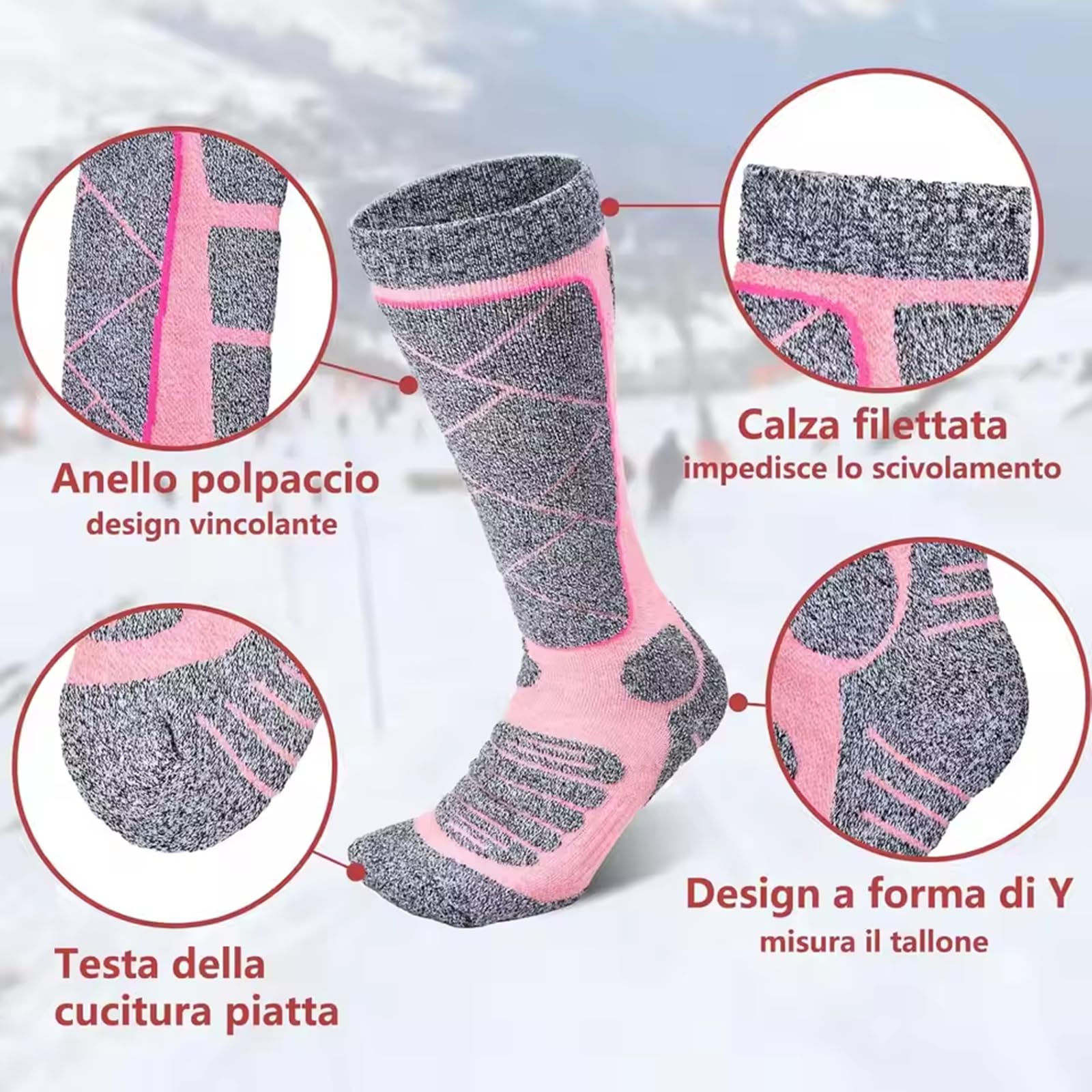 Beheizbare Socken mit wiederaufladbaren 4000mAh, Elektrisch Beheizte Socken für Damen Herren, Heizsocken mit 3 Heizstufen, Wärmesocken Fußwärmer für Winter Skifahren Camping Radfahren