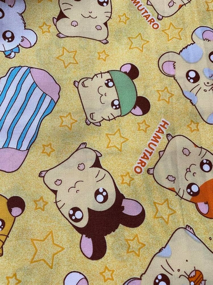 Amazon | とっとこハム太郎 生地 レトロ 103×50cm 綿プリント