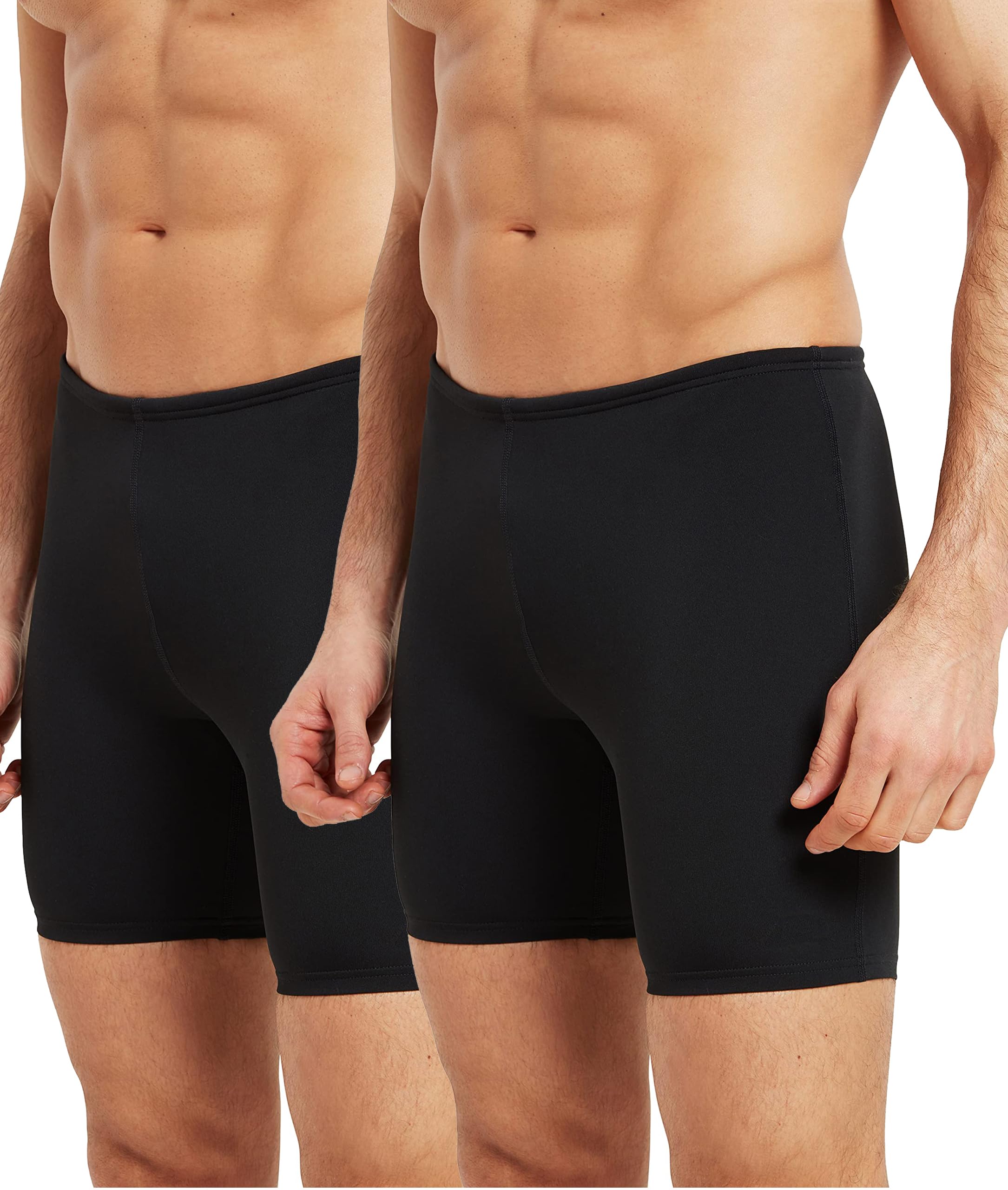 Swimming Costume for Men Compression Swim Trunk. Ideal Swimming Shorts Perfect Running Nylon Stretchable Black Tights for Boys, Adults