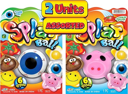 Miniatura 3 de JA-RU Pelotas antiansiedad esponjosas (2 bolas surtidas) juguetes sensoriales divertidos para niños y adultos, juguetes sensoriales para aliviar el