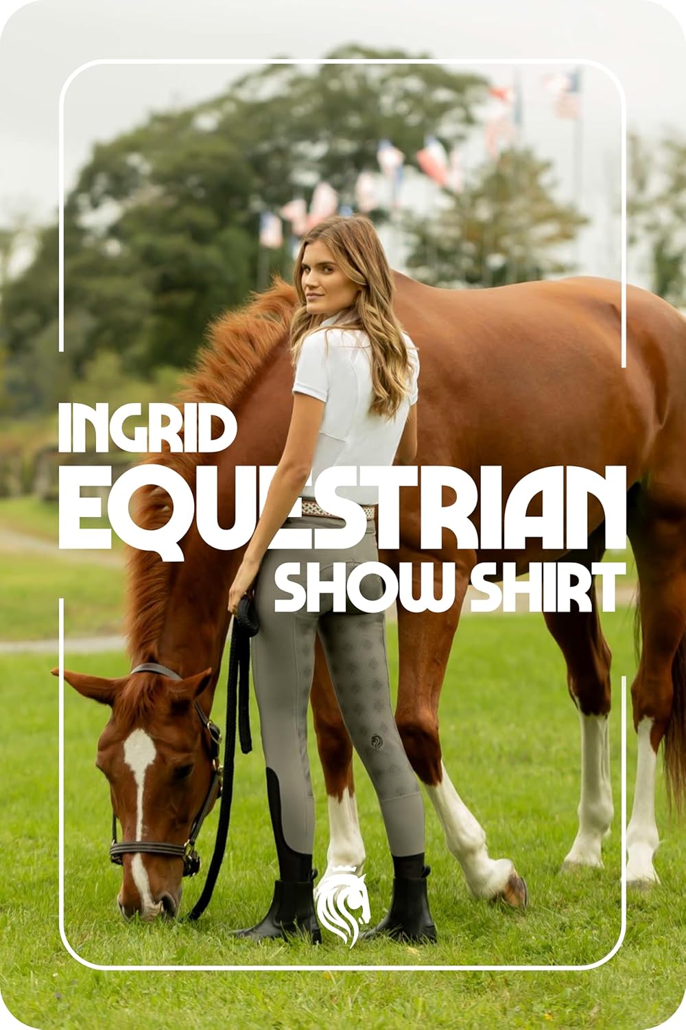 Equinavia Ingrid Women's Equestrian Show Shirt - Short Sleeved Performance Shirt with Cooling Mesh Panels - Image 8