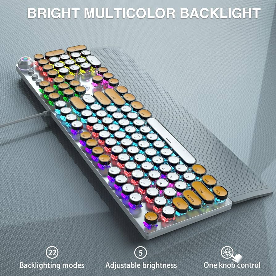 鍵盤楽器 Rebel Technology Logoi Amazon.com: AULA F2088 Typewriter Style Mechanical Keyboard