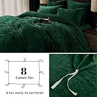 Vista 26 de PHF - Juego de funda de edredón de terciopelo auténtico tamaño individual, juego de funda de edredón ultra suave y transpirable de 2 piezas