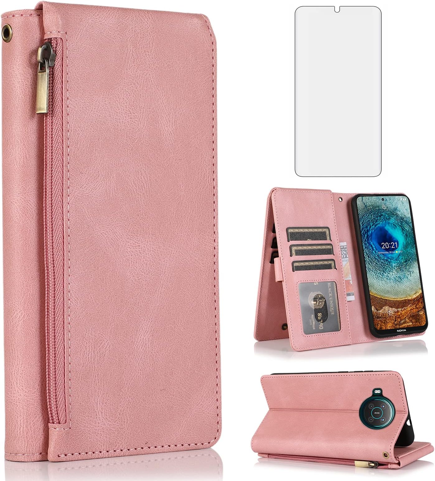 Custodia Portafoglio In Pelle Flip Compatibile Con Nokia X20 - Foto 12