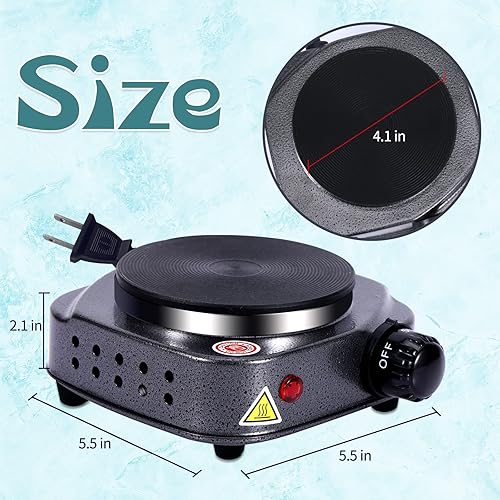 Miniatura 2 de SAEUYVB Placa calefactora eléctrica multifuncional para derretir cera, fabricación de velas y más (gris plateado)