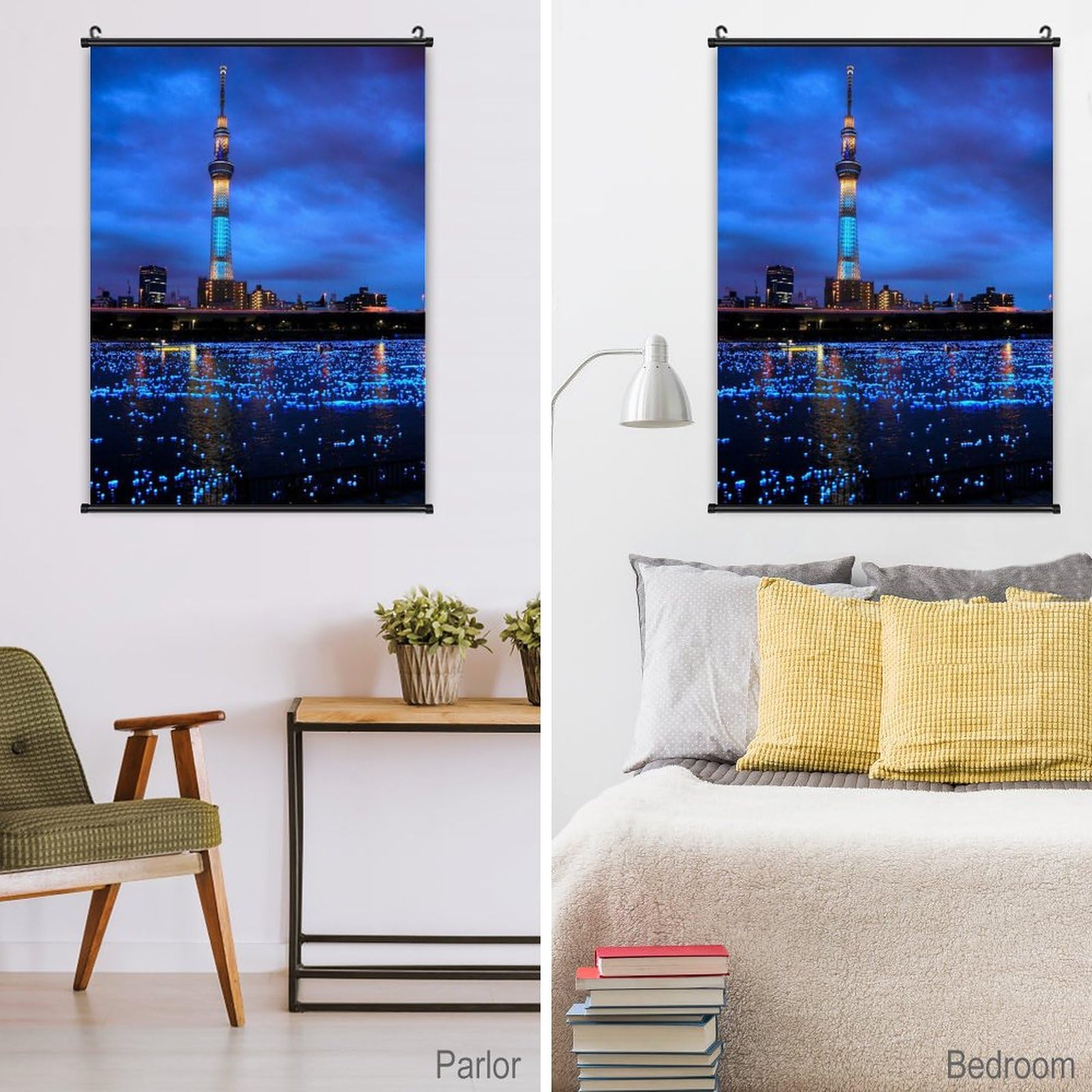 Amazon.co.jp: 東京スカイツリーの夜景 ポスター 壁掛け 掛け画