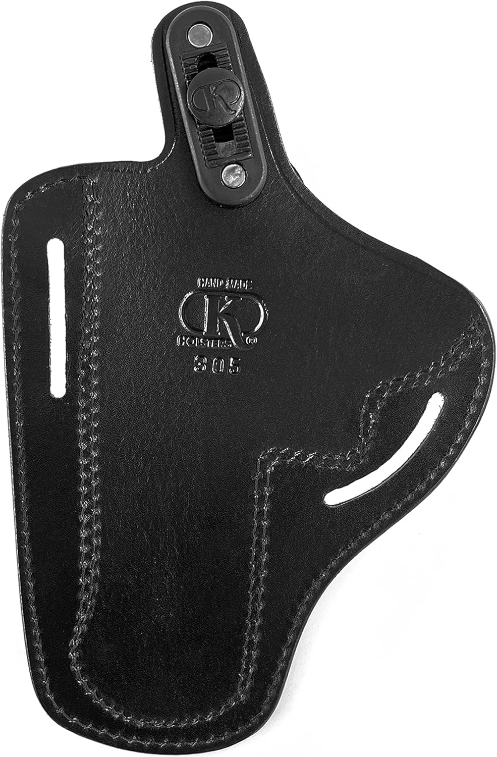 357 Magnum Holster, 2 Slot Pancake OWB Leather Gun Holster Thumb Break Handmade!